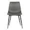 Armen Living Monte Contemporary Dining Chair in Gray Faux Leather with Black Metal Legs LCMOCHGREY - alternate 6